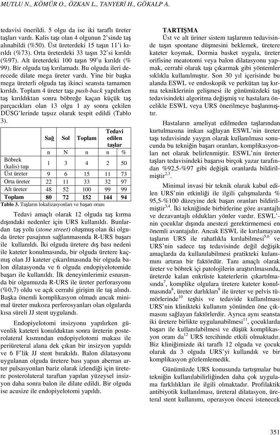 Bu olguda ileri derecede dilate mega üreter vardı. Yine bir başka mega üreterli olguda taş ikinci seansta tamamen kırıldı.