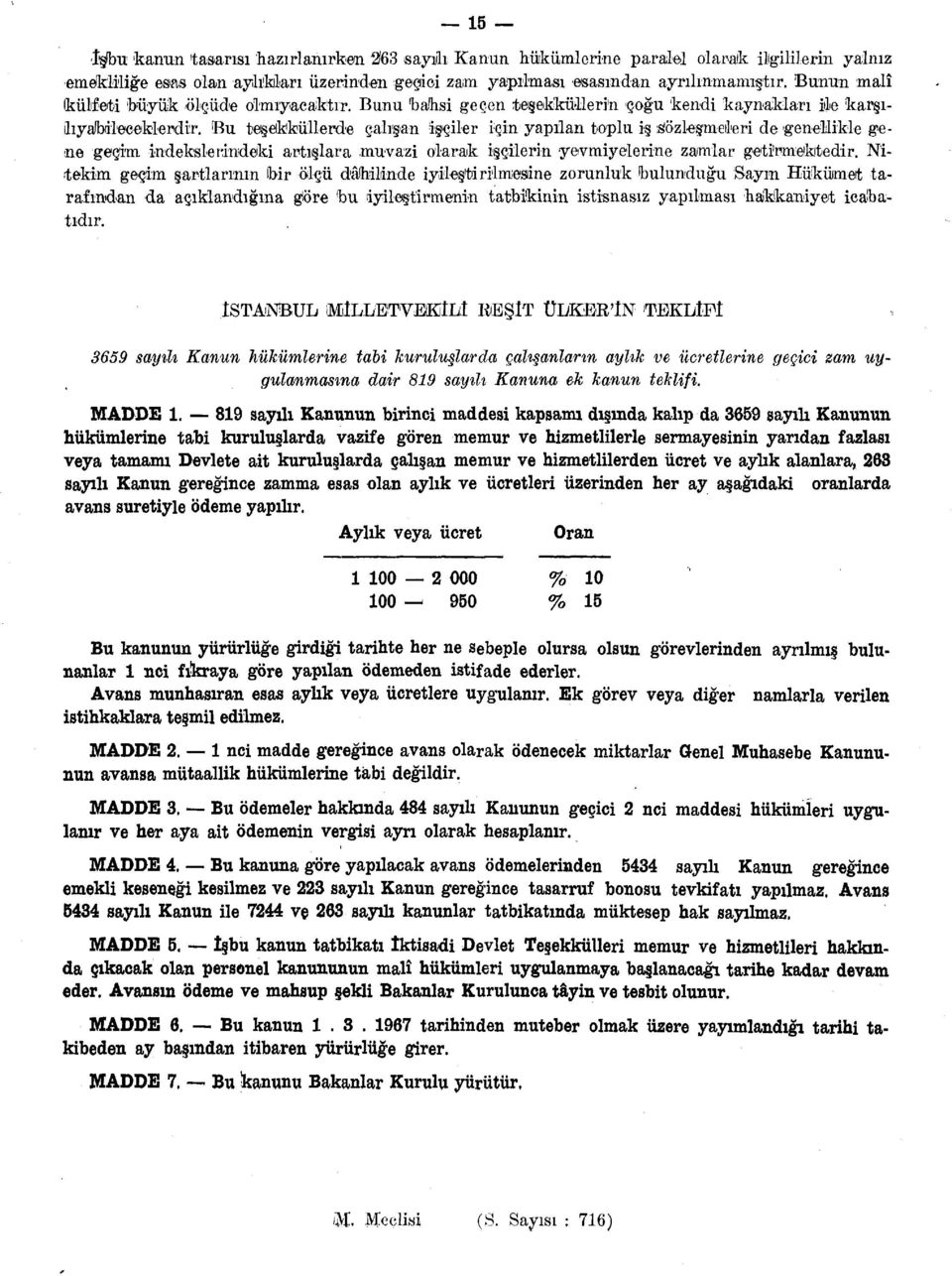 Bu teşekküllerde çalışan işçiler için yapılan toplu iş ıstizleşmeıleri de genellikle gene geçim indekslerindefci artışlara muvazi olarak işçilerin yevmiyelerine zamlar getirmektedir.