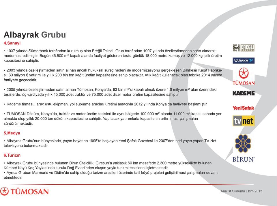 2003 yılında özelleştirmeden satın alınan ancak hukuksal süreç nedeni ile modernizasyonu gerçekleşen Balıkesir Kağıt Fabrikasi, 30 milyon yatırım ile yıllık 200 bin ton kağıt üretim kapasitesine