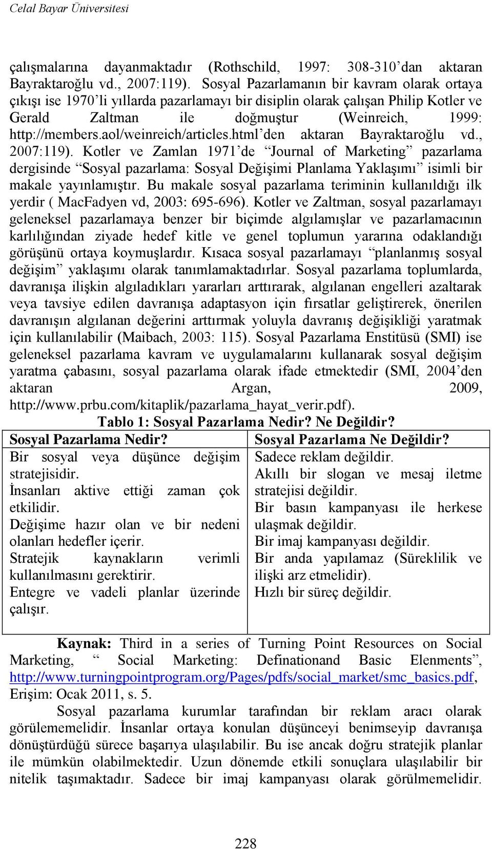 aol/weinreich/articles.html den aktaran Bayraktaroğlu vd., 2007:119).