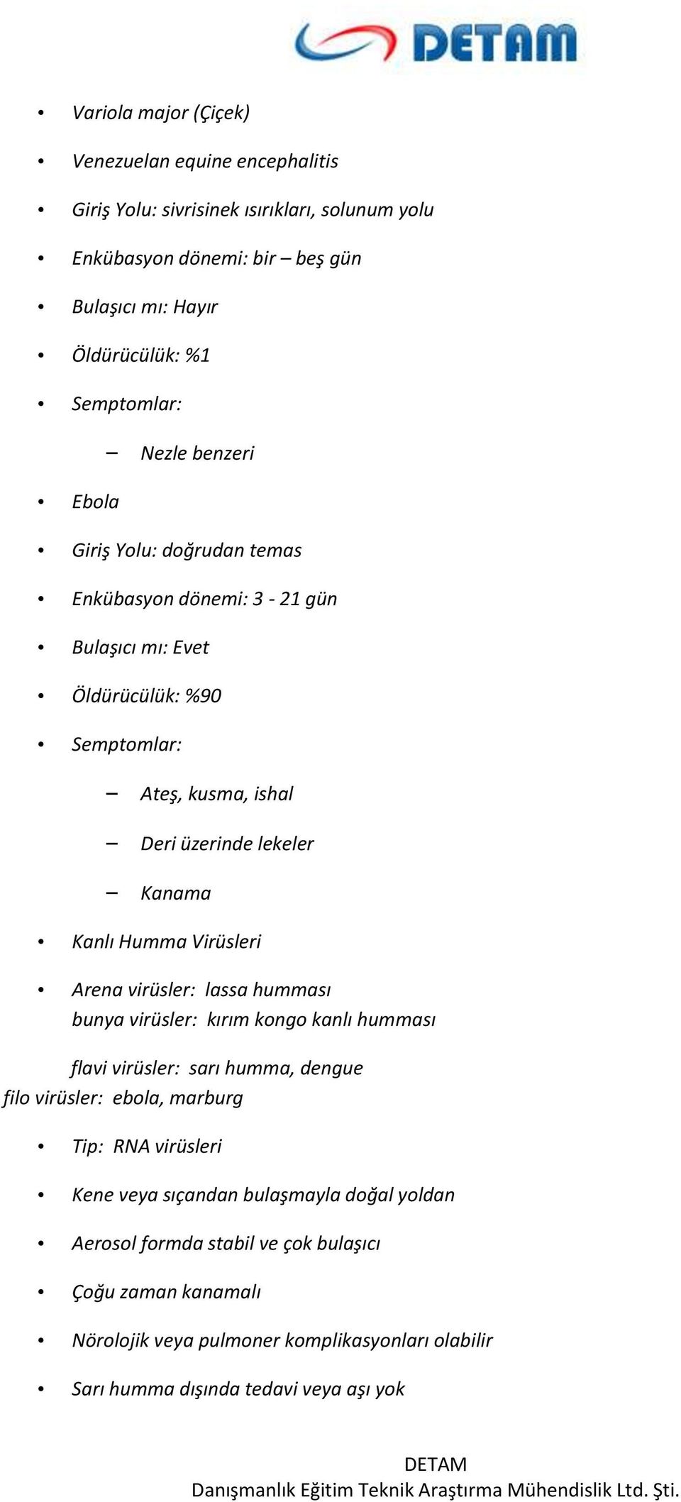 Humma Virüsleri Arena virüsler: lassa humması bunya virüsler: kırım kongo kanlı humması flavi virüsler: sarı humma, dengue filo virüsler: ebola, marburg Tip: RNA virüsleri Kene