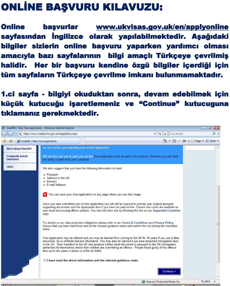 halidir. Her bir başvuru kendine özgü bilgiler içerdiği için tüm sayfaların Türkçeye çevrilme imkanı bulunmamaktadır. 1.