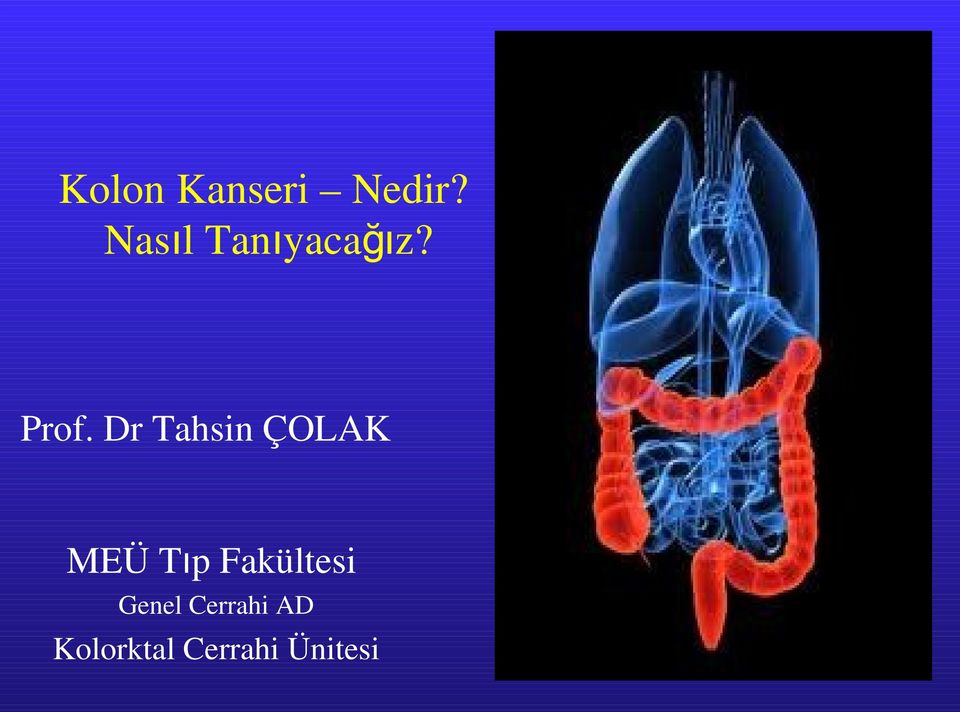 Dr Tahsin ÇOLAK MEÜ Tıp