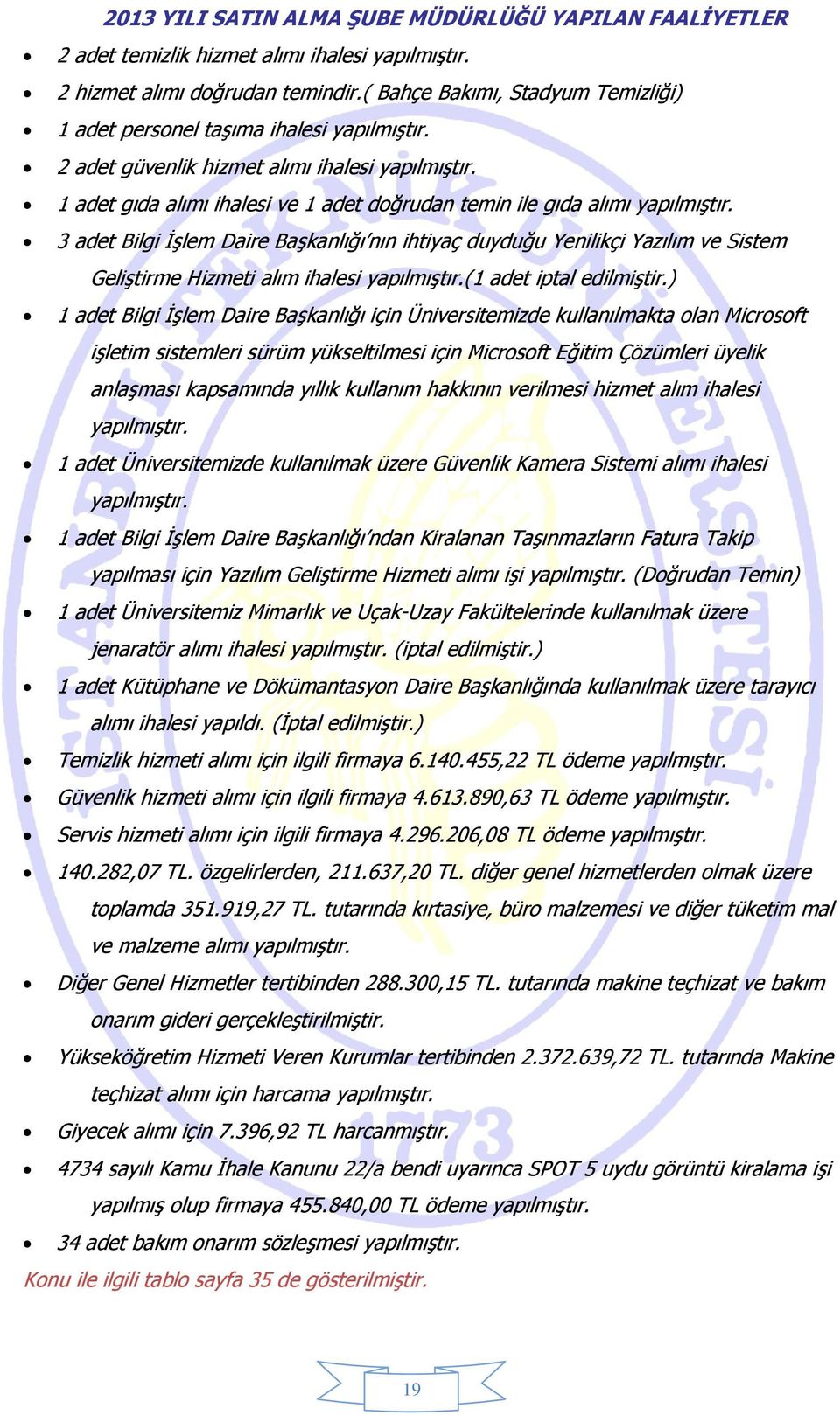 1 adet gıda alımı ihalesi ve 1 adet doğrudan temin ile gıda alımı yapılmıştır.