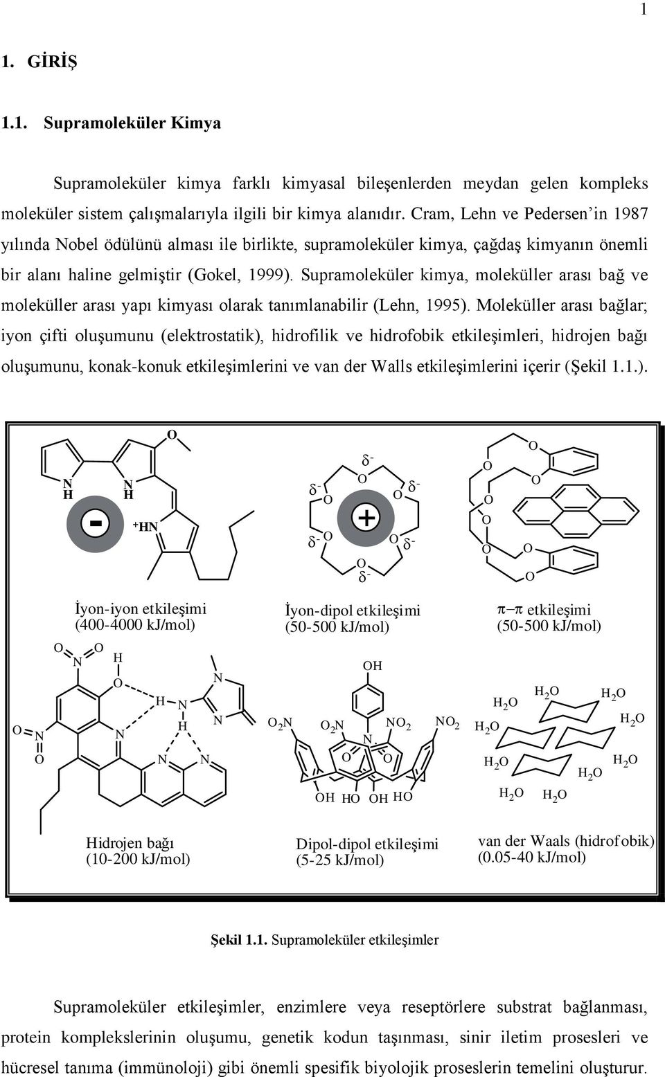 Supramoleküler kimya, moleküller arası bağ ve moleküller arası yapı kimyası olarak tanımlanabilir (Lehn, 1995).