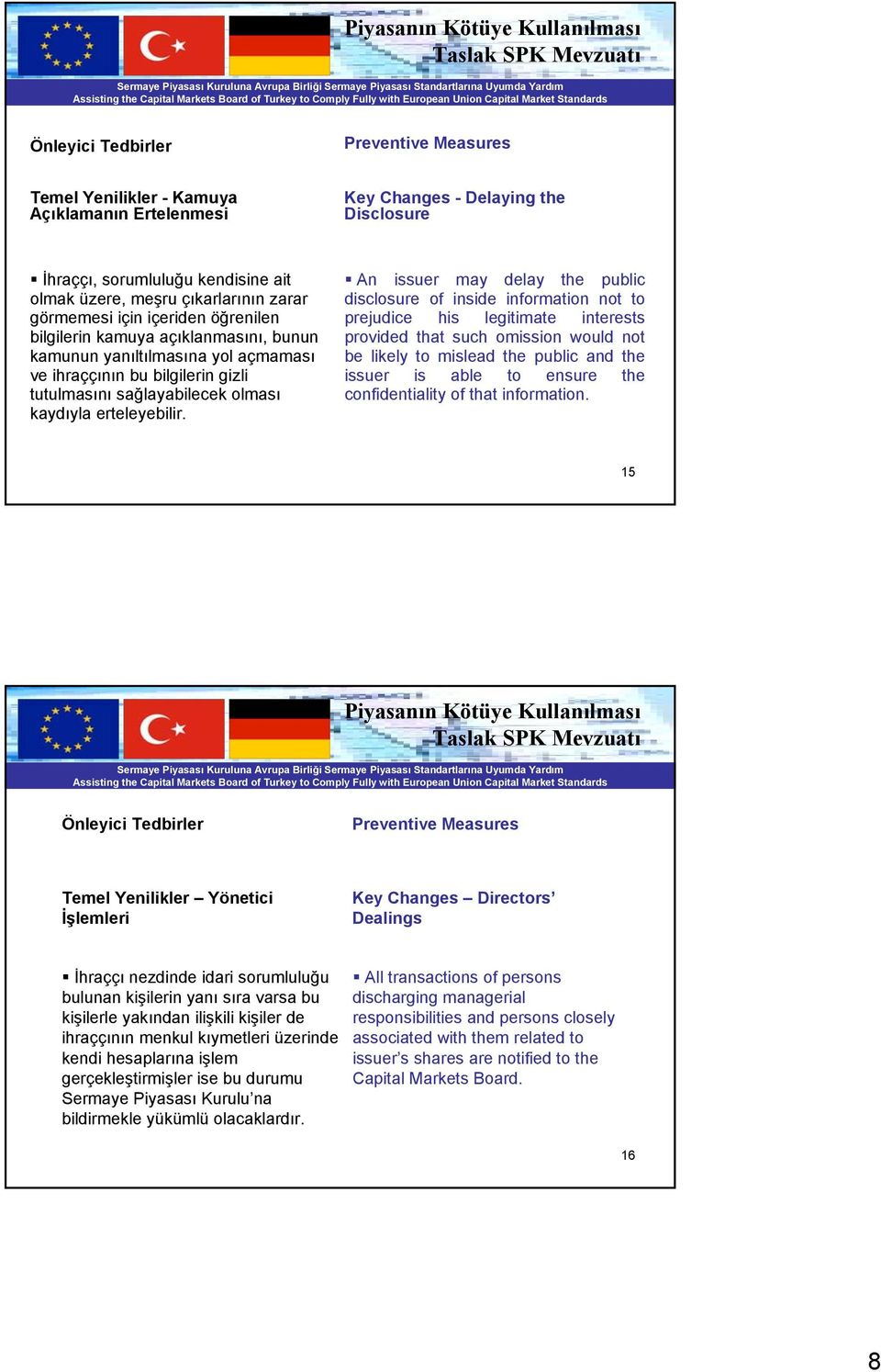 An issuer may delay the public disclosure of inside information not to prejudice his legitimate interests provided that such omission would not be likely to mislead the public and the issuer is able