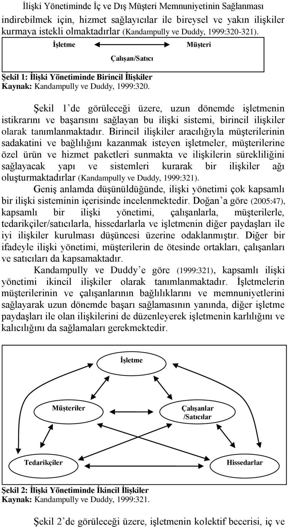 MüĢteri ġekil 1 de görüleceği üzere, uzun dönemde iģletmenin istikrarını ve baģarısını sağlayan bu iliģki sistemi, birincil iliģkiler olarak tanımlanmaktadır.