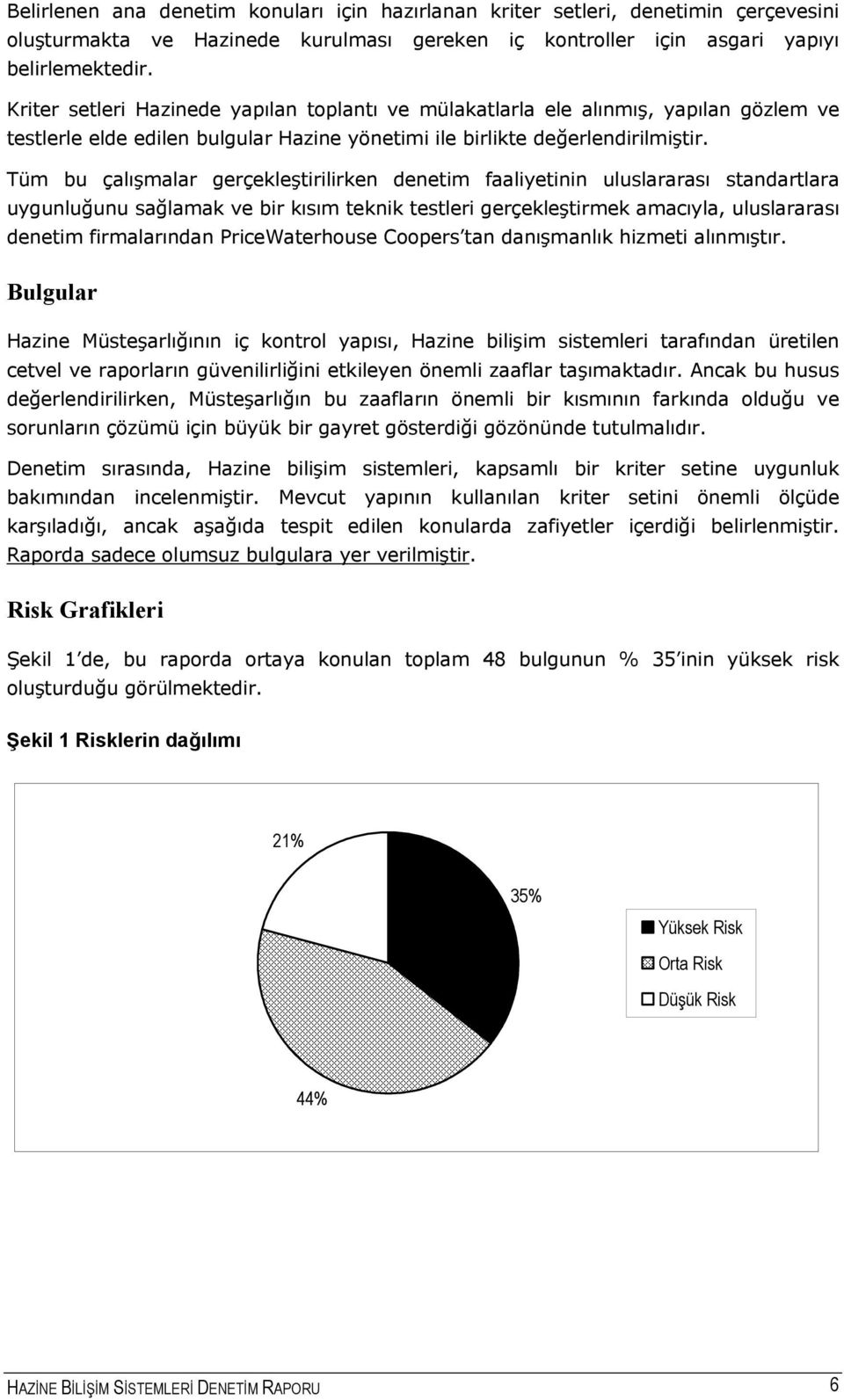 Tüm bu çalışmalar gerçekleştirilirken denetim faaliyetinin uluslararası standartlara uygunluğunu sağlamak ve bir kısım teknik testleri gerçekleştirmek amacıyla, uluslararası denetim firmalarından