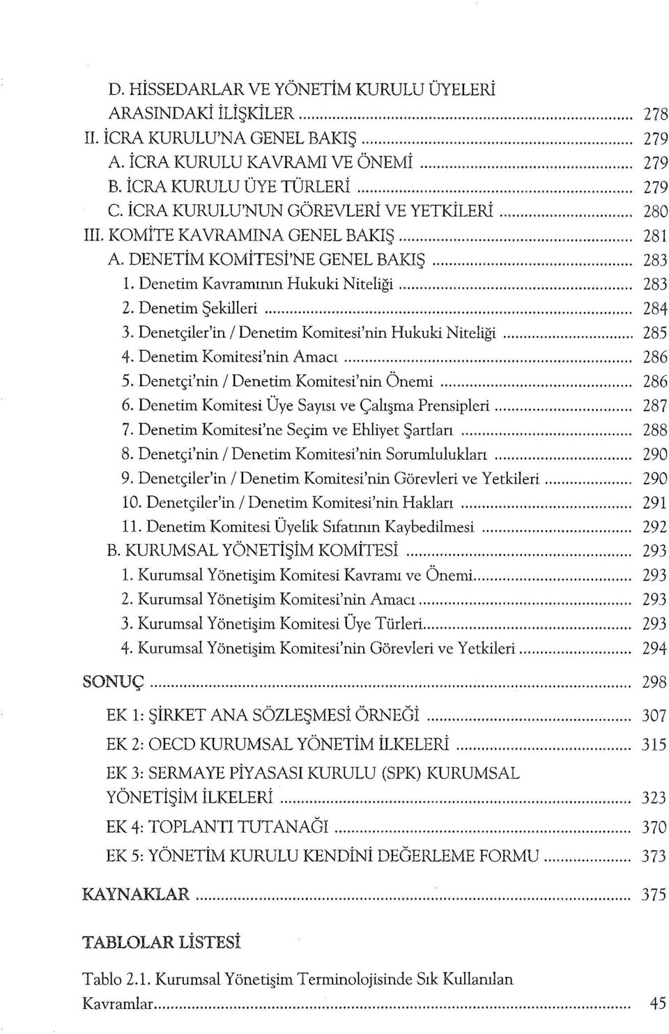 .................................................................... 284 3. Denetçiler'in 1 Denetim Komitesi'nin Hukuki Niteliği... 285 4. Denetim Komitesi'nin Amacı... 286 5.