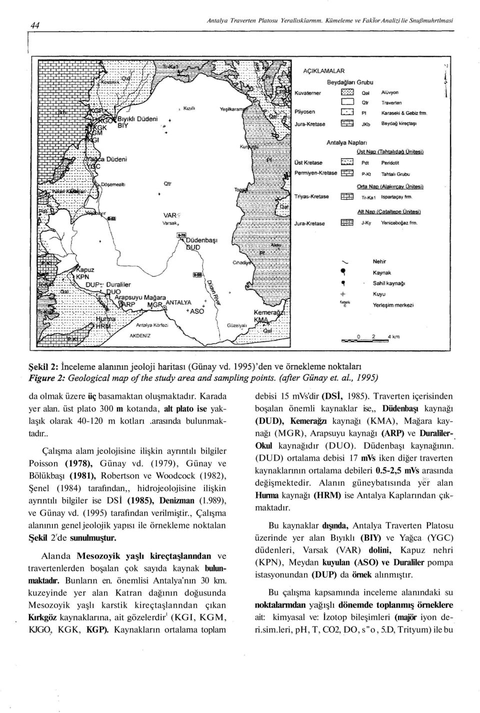 (1979), Günay ve Bölükbaşı (1981), Robertson ve Woodcock (1982), Şenel (1984) tarafından,, hidrojeolojisine ilişkin ayrıntılı bilgiler ise DSİ (1985), Denizman (1.989), ve Günay vd.