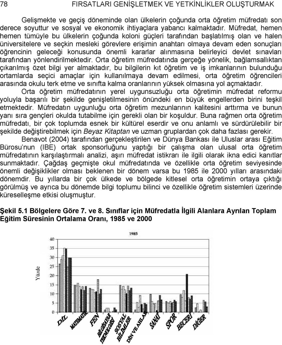 Müfredat, hemen hemen tümüyle bu ülkelerin çoğunda koloni güçleri tarafından başlatılmış olan ve halen üniversitelere ve seçkin mesleki görevlere erişimin anahtarı olmaya devam eden sonuçları