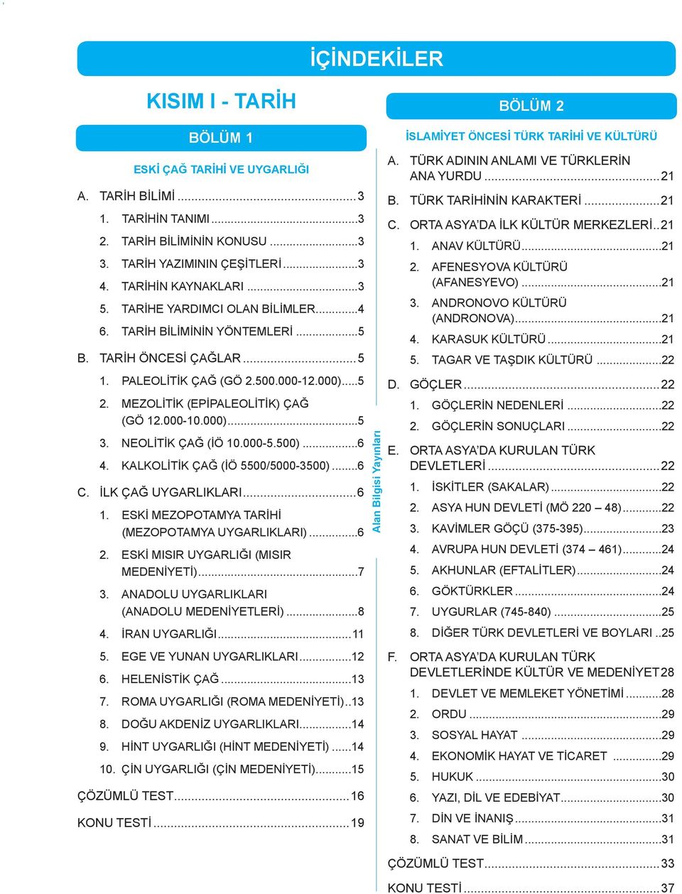 NEOLİTİK ÇAĞ (İÖ 10.000-5.500)...6 4. KALKOLİTİK ÇAĞ (İÖ 5500/5000-3500)...6 C. İLK ÇAĞ UYGARLIKLARI...6 1. ESKİ MEZOPOTAMYA TARİHİ (MEZOPOTAMYA UYGARLIKLARI)...6 2.