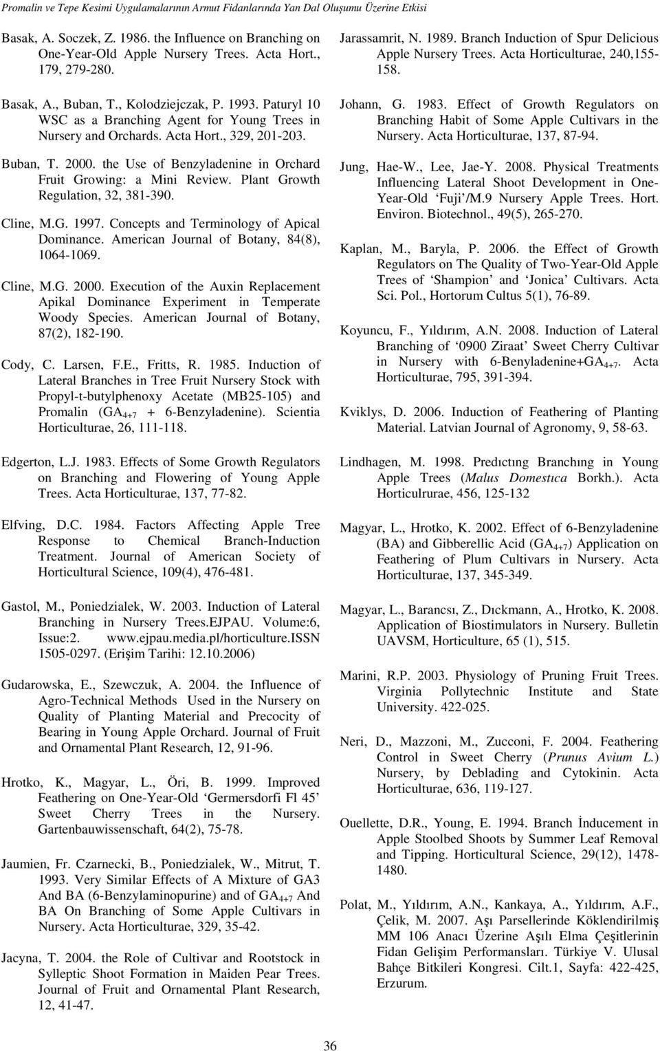 the Use of Benzyladenine in Orchard Fruit Growing: a Mini Review. Plant Growth Regulation, 32, 381-390. Cline, M.G. 1997. Concepts and Terminology of Apical Dominance.