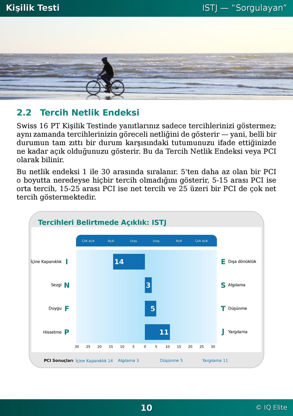 daha az olan bir PCI o boyutta neredeyse hiçbir tercih olmadığını gösterir, 5-15 arası PCI ise orta tercih, 15-25 arası PCI ise net tercih ve 25 üzeri bir PCI de çok net tercih göstermektedir