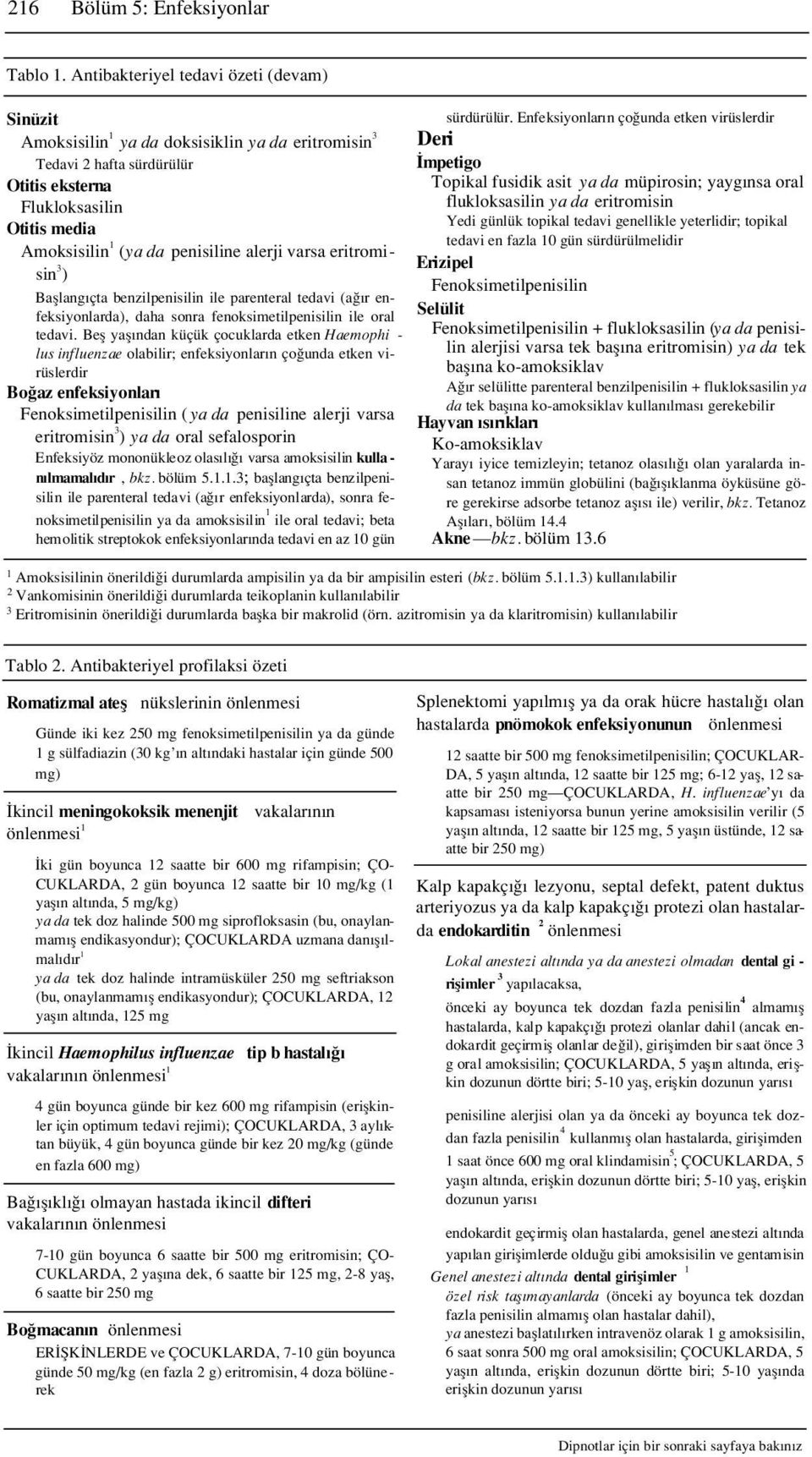 alerji varsa eritromisin 3 ) Bafllang çta benzilpenisilin ile parenteral tedavi (a r enfeksiyonlarda), daha sonra fenoksimetilpenisilin ile oral tedavi.