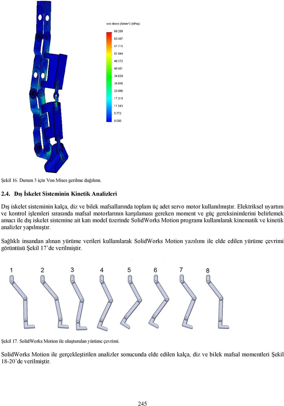 Motion programı kullanılarak kinematik ve kinetik analizler yapılmıştır.