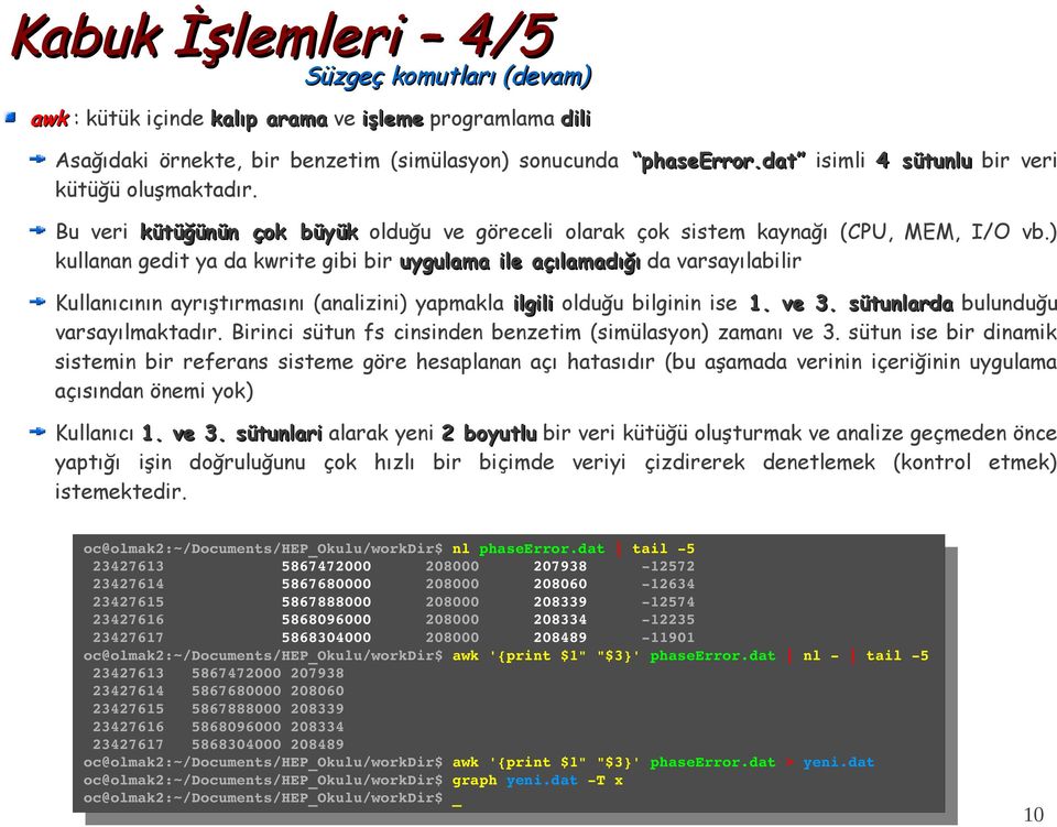 ) kullanan gedit ya da kwrite gibi bir uygulama ile açılamadığı da varsayılabilir Kullanıcının ayrıştırmasını (analizini) yapmakla ilgili olduğu bilginin ise 1. ve 3.