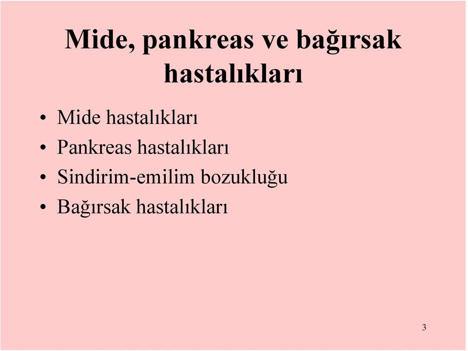 Pankreas hastalıkları