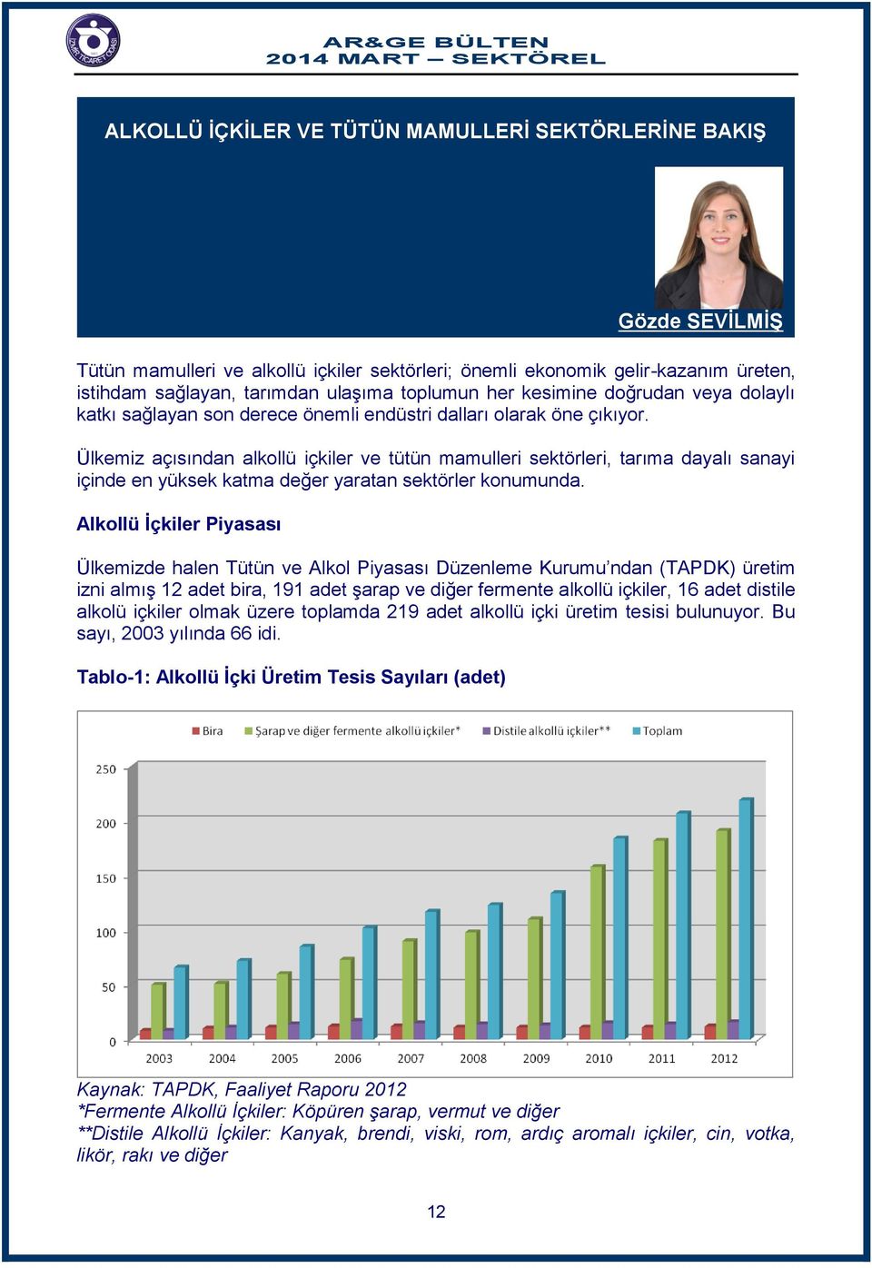 Ülkemiz açısından alkollü içkiler ve tütün mamulleri sektörleri, tarıma dayalı sanayi içinde en yüksek katma değer yaratan sektörler konumunda.