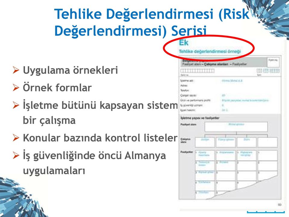 bütünü kapsayan sistemli bir çalışma Konular