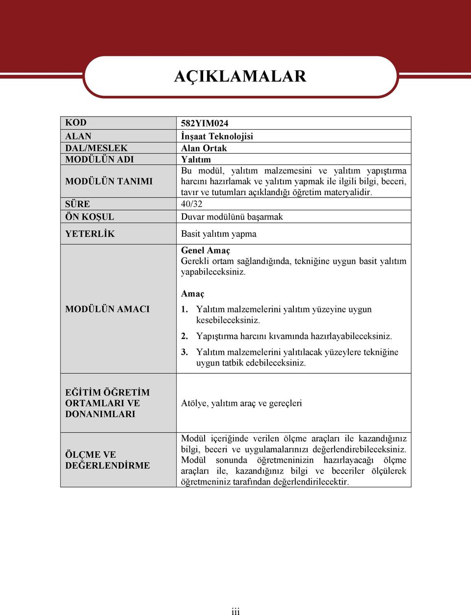 Basit yalıtım yapma Genel Amaç Gerekli ortam sağlandığında, tekniğine uygun basit yalıtım yapabileceksiniz. MODÜLÜN AMACI Amaç 1. Yalıtım malzemelerini yalıtım yüzeyine uygun kesebileceksiniz. 2.