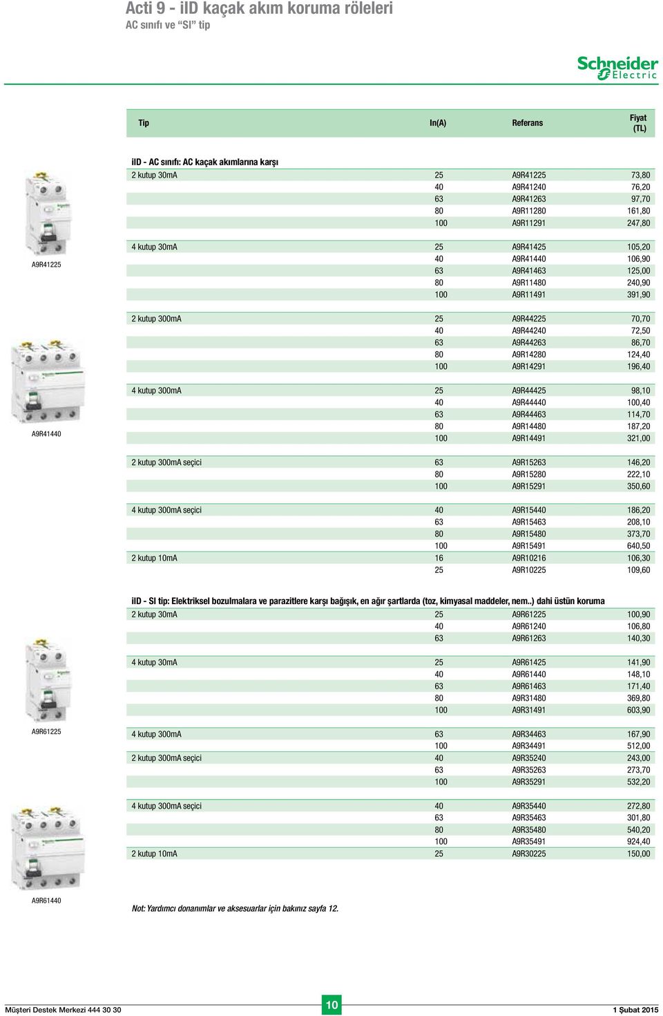 86,70 80 A9R14280 124,40 100 A9R14291 196,40 A9R41440 4 kutup 300mA 25 A9R44425 98,10 40 A9R44440 100,40 63 A9R44463 114,70 80 A9R14480 187,20 100 A9R14491 321,00 2 kutup 300mA seçici 63 A9R15263