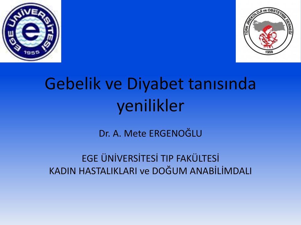 Mete ERGENOĞLU EGE ÜNİVERSİTESİ