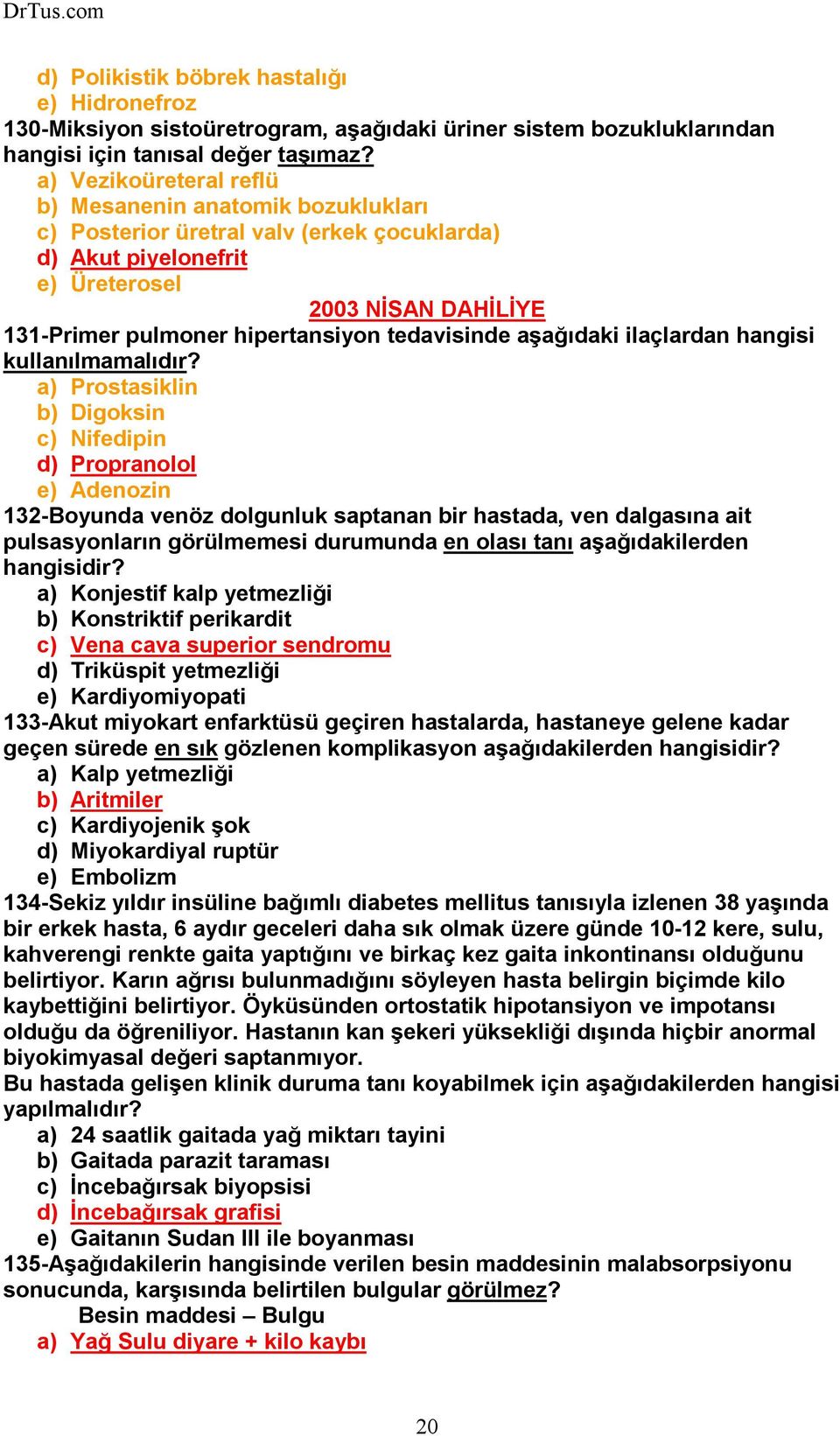 tedavisinde aşağıdaki ilaçlardan hangisi kullanılmamalıdır?