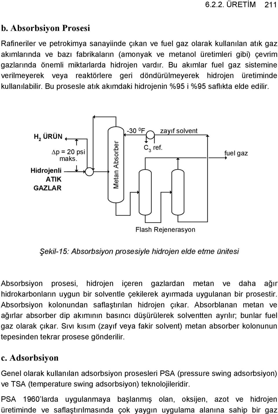 miktarlarda hidrojen vardır. Bu akımlar fuel gaz sistemine verilmeyerek veya reaktörlere geri döndürülmeyerek hidrojen üretiminde kullanılabilir.