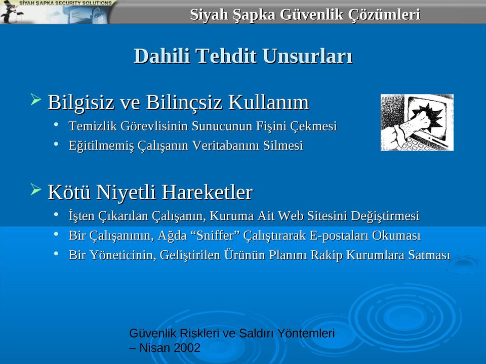 Çıkarılan Çalışanın, Kuruma Ait Web Sitesini Değiştirmesi Bir Çalışanının, Ağda Sniffer