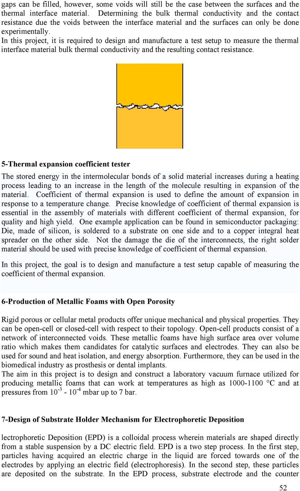 In this project, it is required to design and manufacture a test setup to measure the thermal interface material bulk thermal conductivity and the resulting contact resistance.