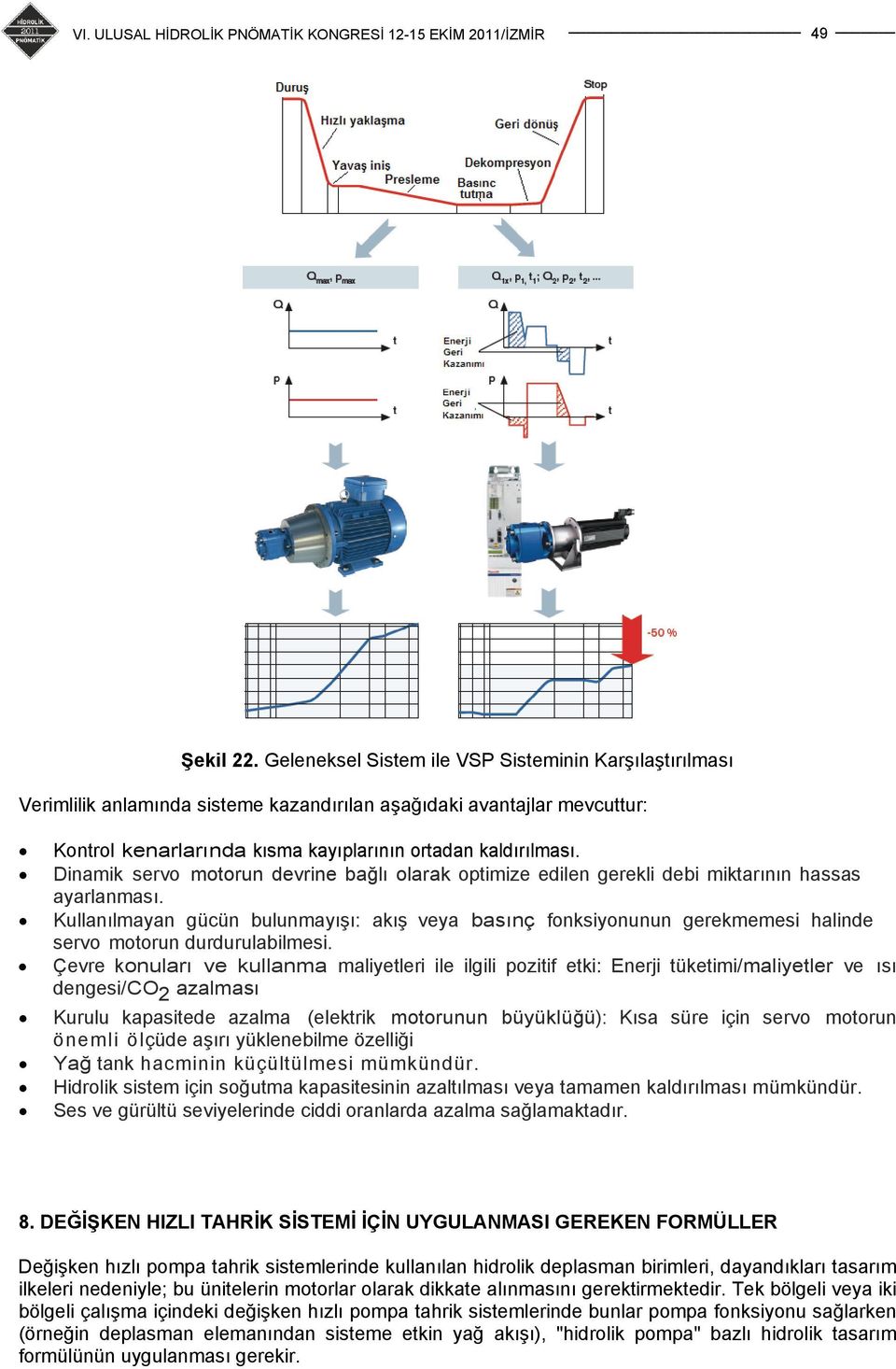 Dinamik servo motorun devrine bağlı olarak optimize edilen gerekli debi miktarının hassas ayarlanması.