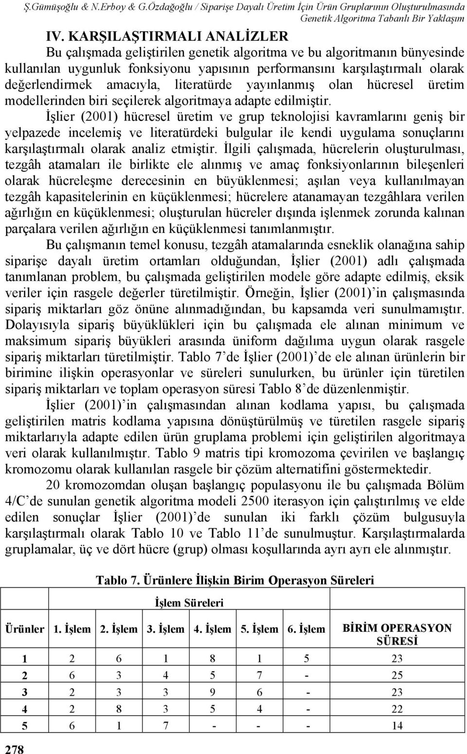 amacıyla, literatürde yayınlanmış olan hücresel üretim modellerinden biri seçilerek algoritmaya adapte edilmiştir.