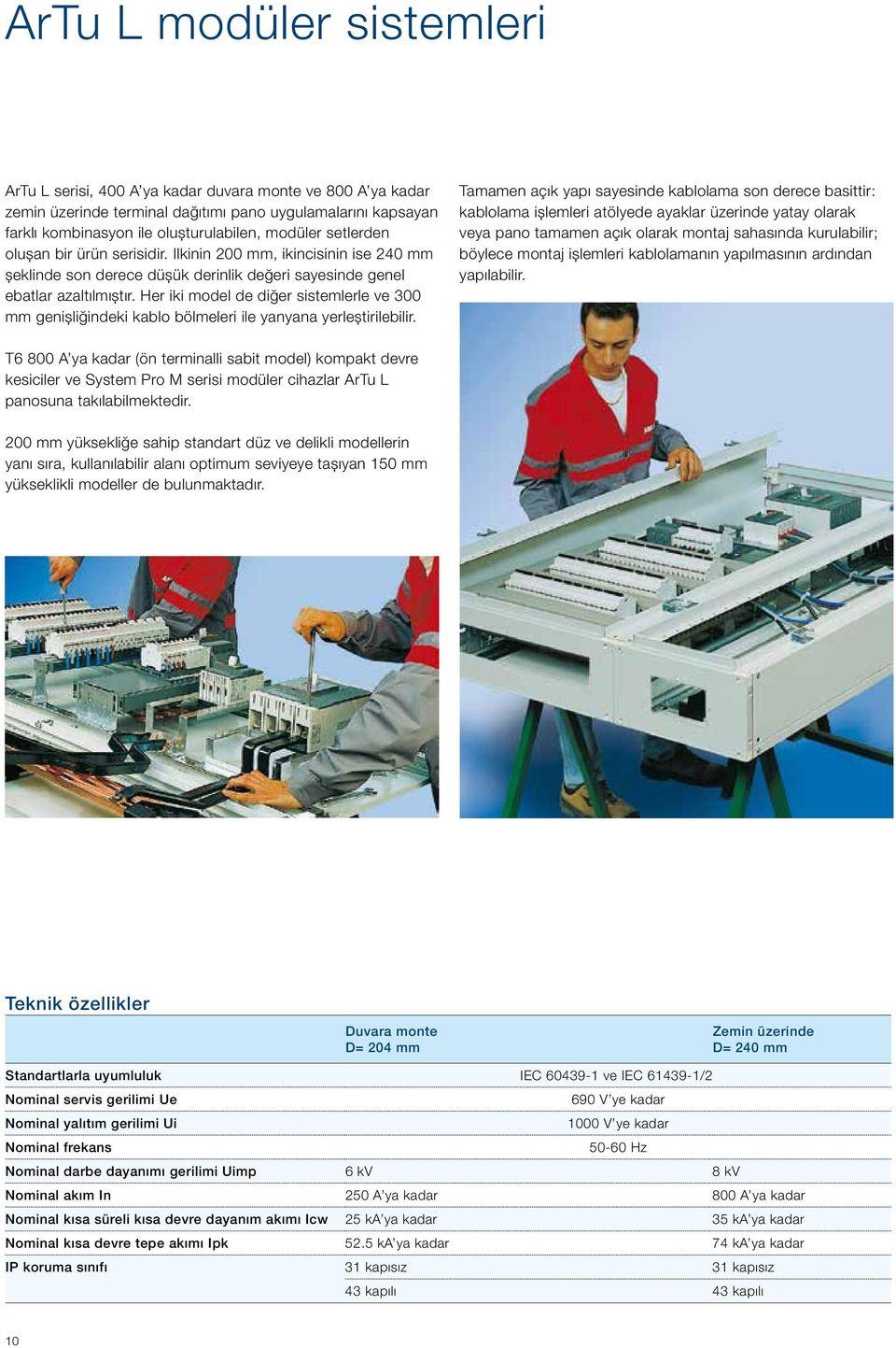 Her iki model de diğer sistemlerle ve 300 mm genişliğindeki kablo bölmeleri ile yanyana yerleştirilebilir.