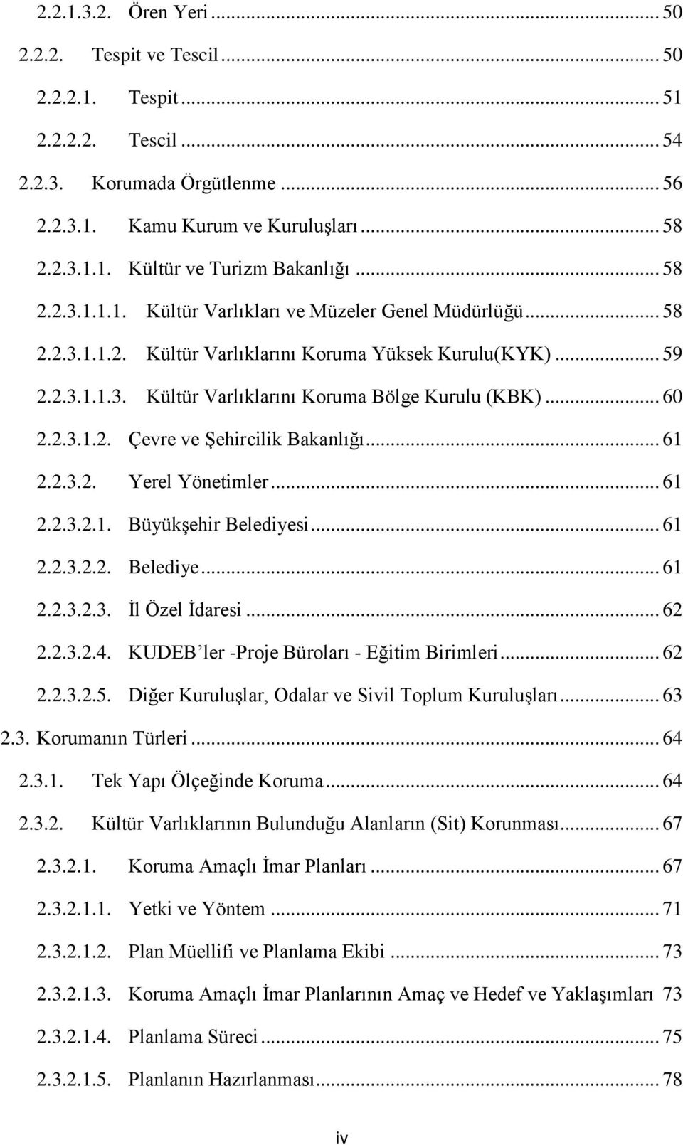 2.3.1.2. Çevre ve Şehircilik Bakanlığı... 61 2.2.3.2. Yerel Yönetimler... 61 2.2.3.2.1. Büyükşehir Belediyesi... 61 2.2.3.2.2. Belediye... 61 2.2.3.2.3. İl Özel İdaresi... 62 2.2.3.2.4.