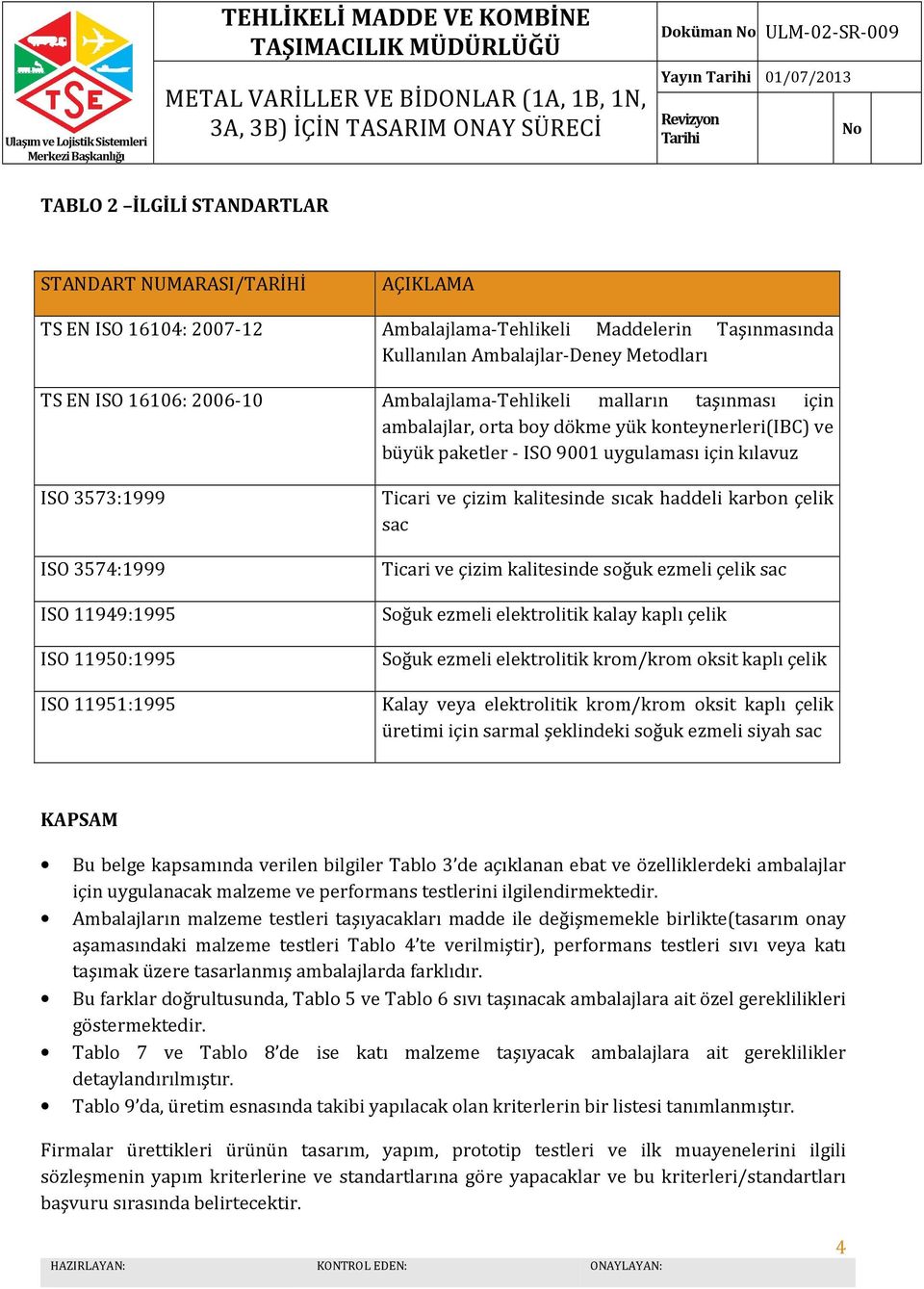 ISO 9001 uygulaması için kılavuz Ticari ve çizim kalitesinde sıcak haddeli karbon çelik sac Ticari ve çizim kalitesinde soğuk ezmeli çelik sac Soğuk ezmeli elektrolitik kalay kaplı çelik Soğuk ezmeli