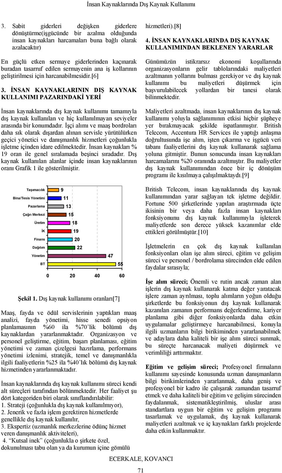 İNSAN KAYNAKLARININ DIŞ KAYNAK KULLANIMI PAZARINDAKİ YERİ İnsan kaynaklarında dış kaynak kullanımı tamamıyla dış kaynak kullanılan ve hiç kullanılmayan seviyeler arasında bir konumdadır.