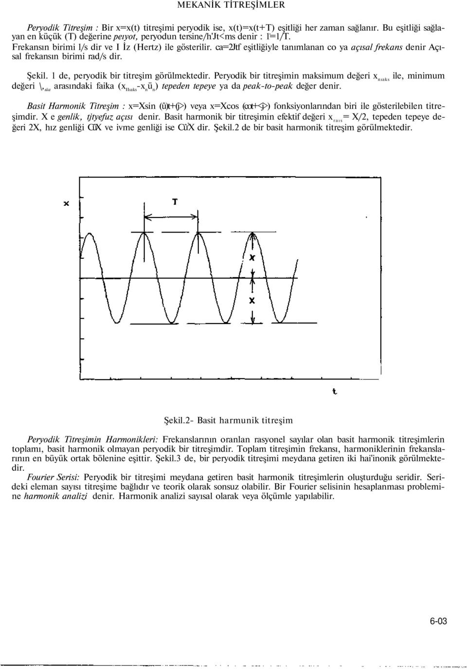 Peryodik bir titreşimin maksimum değeri x nıaks ile, minimum değeri, ıüa arasındaki faika (x IIıaks -x n ü n ) tepeden tepeye ya da peak-to-peak değer denir.
