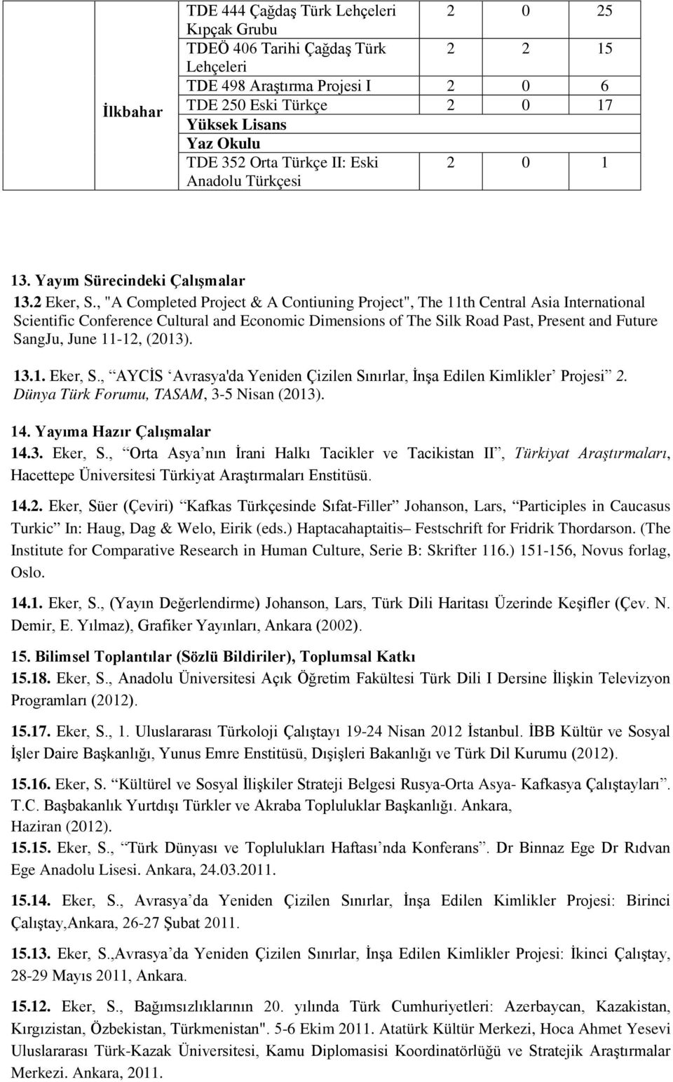 , "A Completed Project & A Contiuning Project", The 11th Central Asia International Scientific Conference Cultural and Economic Dimensions of The Silk Road Past, Present and Future SangJu, June