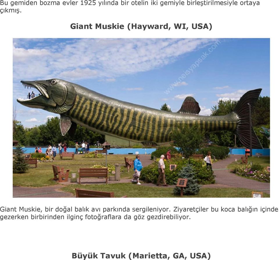 Giant Muskie (Hayward, WI, USA) Giant Muskie, bir doğal balık avı parkında