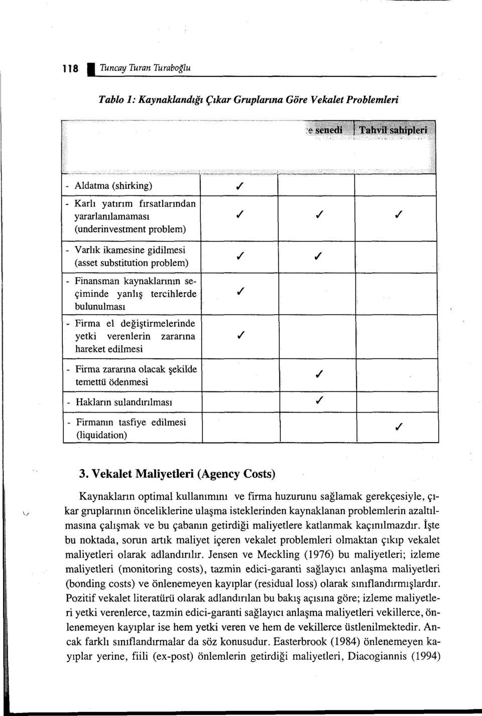 zararına olacak şekilde temettü ödenmesi - Hakların sulandırılması././././././ - Firmanın tasfiye edilmesi (liquidation)./ 3.