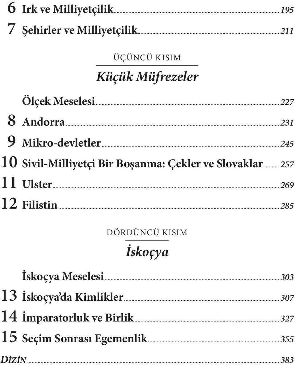 .. 245 10 Sivil-Milliyetçi Bir Boşanma: Çekler ve Slovaklar... 257 11 Ulster... 269 12 Filistin.