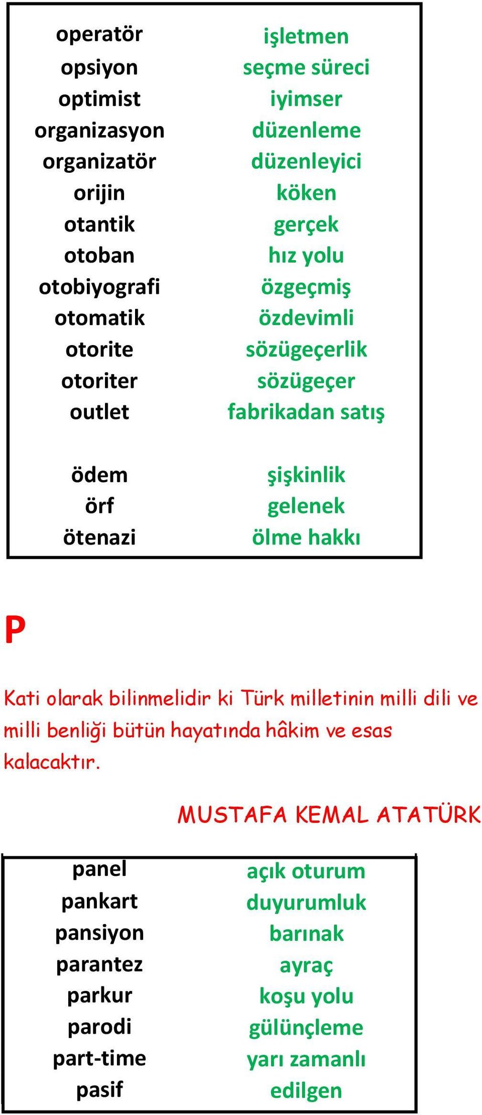 gelenek ölme hakkı P Kati olarak bilinmelidir ki Türk milletinin milli dili ve milli benliği bütün hayatında hâkim ve esas kalacaktır.