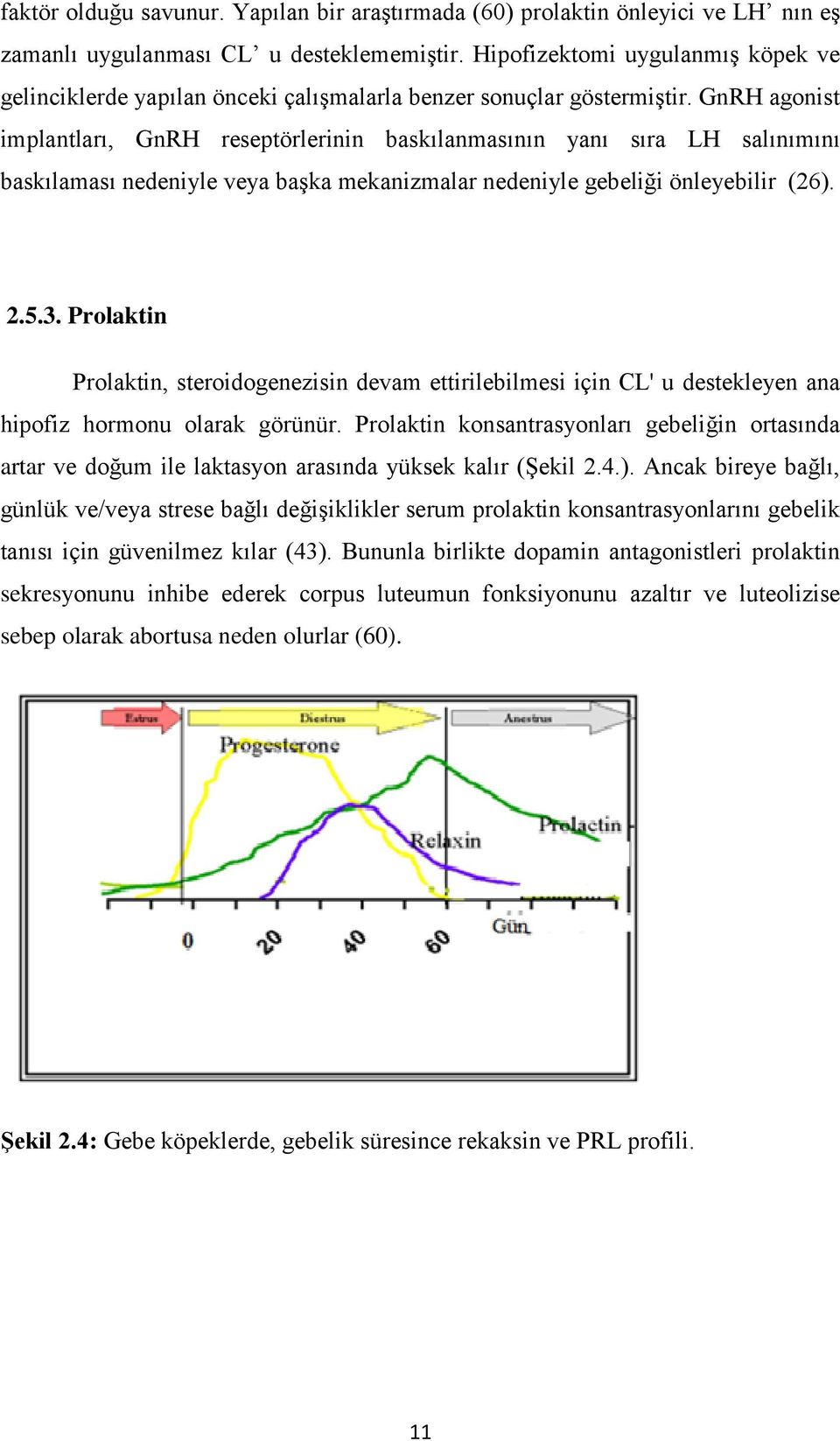 GnRH agonist implantları, GnRH reseptörlerinin baskılanmasının yanı sıra LH salınımını baskılaması nedeniyle veya başka mekanizmalar nedeniyle gebeliği önleyebilir (26). 2.5.3.