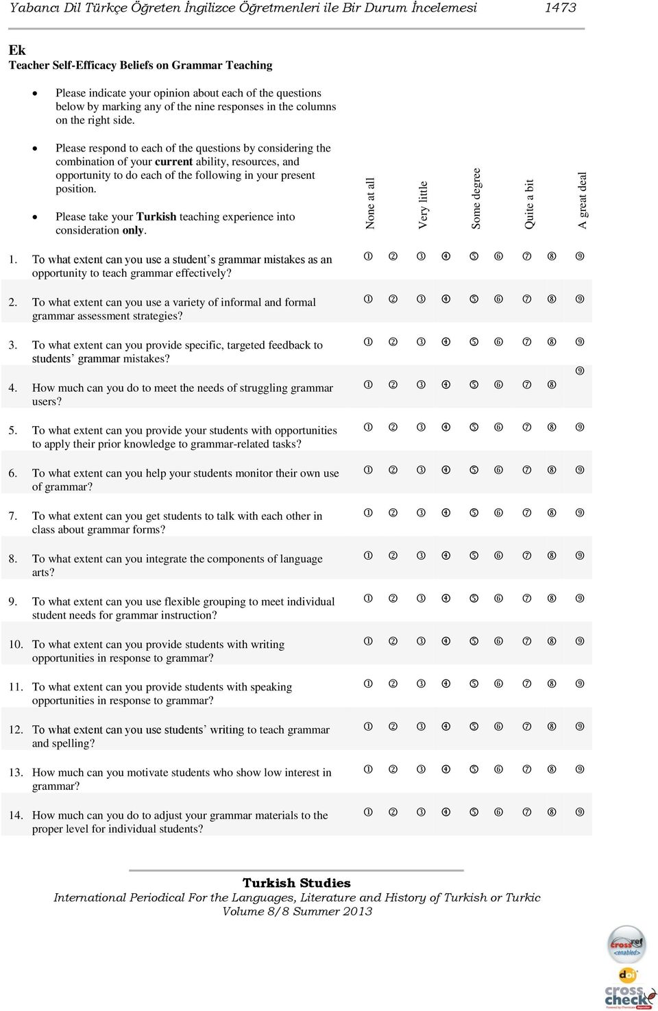 Please respond to each of the questions by considering the combination of your current ability, resources, and opportunity to do each of the following in your present position.