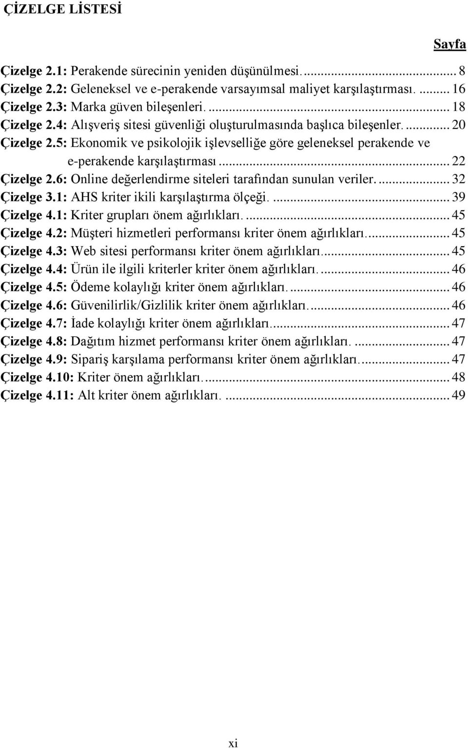 5: Ekonomik ve psikolojik işlevselliğe göre geleneksel perakende ve llllllllllllllllve-perakende karşılaştırması... 22 Çizelge 2.6: Online değerlendirme siteleri tarafından sunulan veriler.