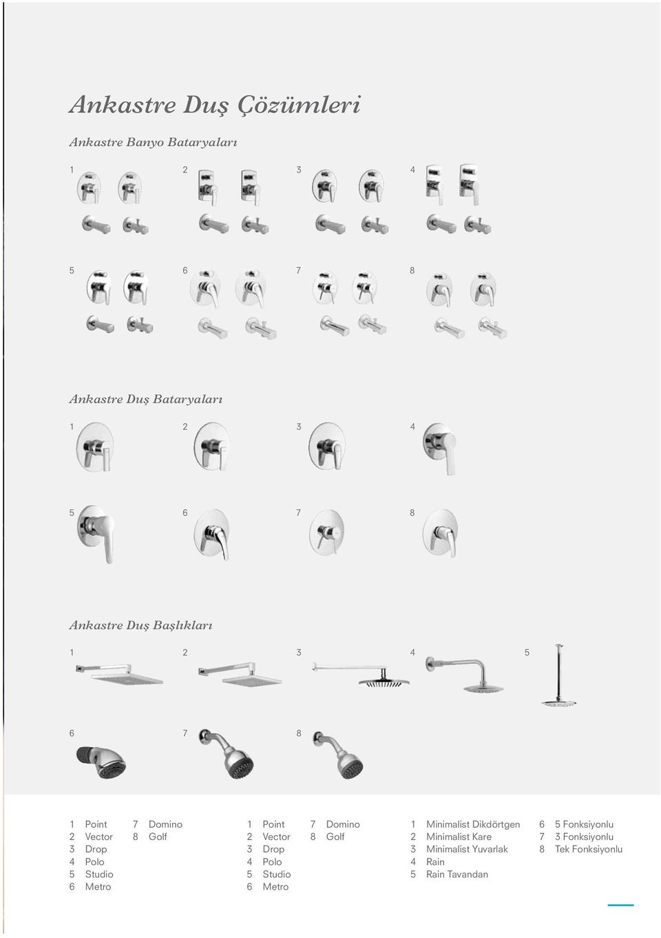 8 Golf 1 Point 2 Vector 3 Drop 4 Polo 5 Studio 6 Metro 7 Domino 8 Golf 1 Minimalist Dikdörtgen 2