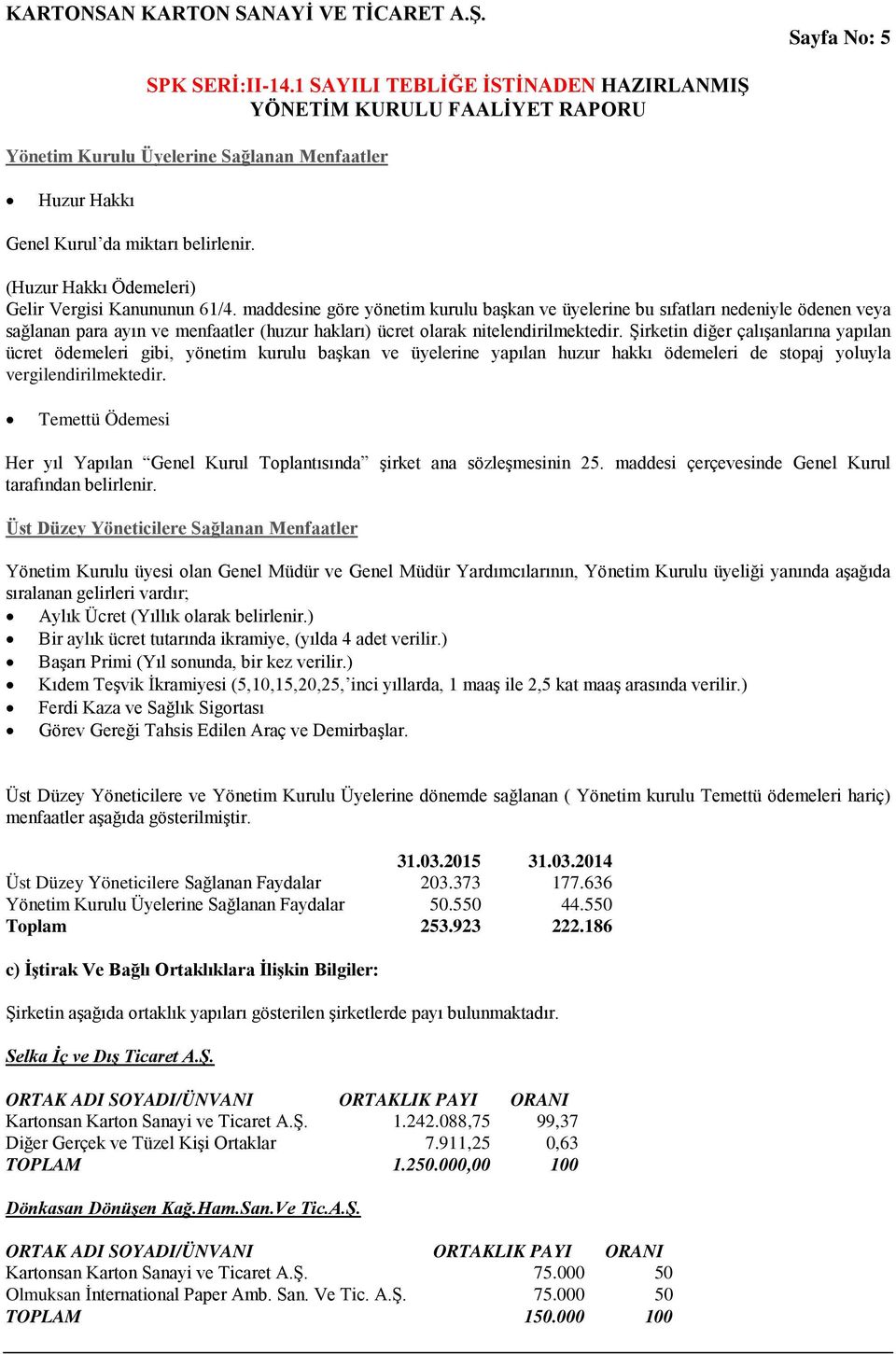 Şirketin diğer çalışanlarına yapılan ücret ödemeleri gibi, yönetim kurulu başkan ve üyelerine yapılan huzur hakkı ödemeleri de stopaj yoluyla vergilendirilmektedir.