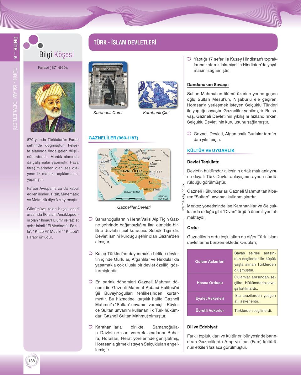 Günümüze kalan birçok eseri arasında İlk İslam Ansiklopedisi olan İhsau l Ulum ile fazilet şehri isimli El Medinetü l Fazıla, Kitab Fi l Musiki Kitabü l Farab ünlüdür.