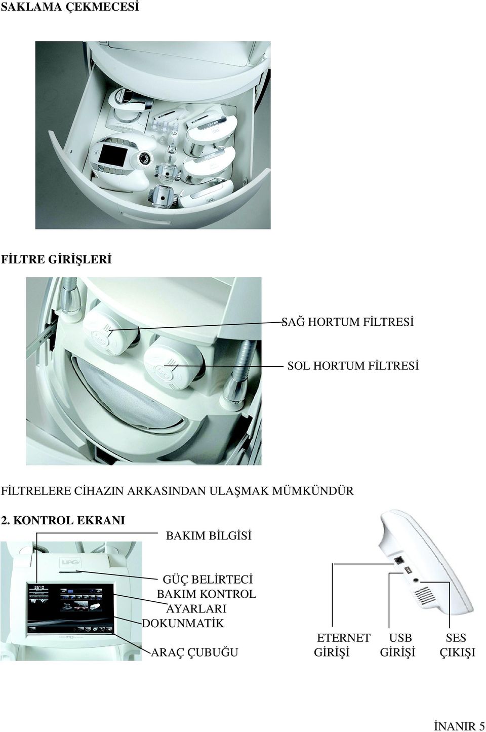 2. KONTROL EKRANI BAKIM BİLGİSİ GÜÇ BELİRTECİ BAKIM KONTROL